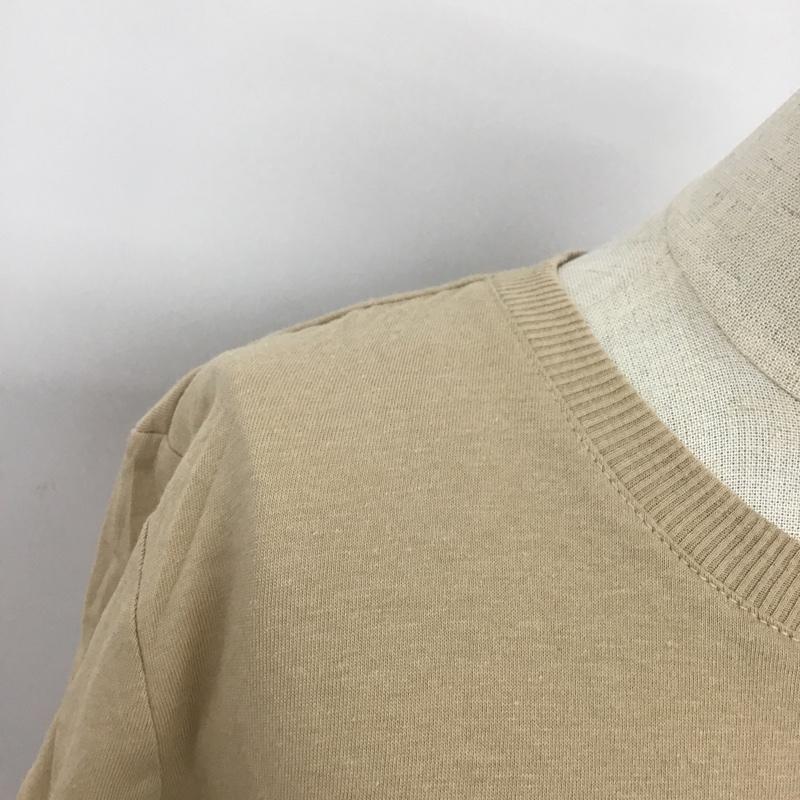ザラ ZARA カットソー 半袖 0962 276 710 クルーネック M 無地 ベージュ / ベージュ /  レディース USED 古着 中古 10091400