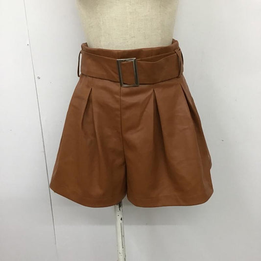 エモダ EMODA パンツ ショートパンツ 041750750001-01 フェイクレザーハイウエストショートパンツ S 無地 キャメル / キャメル /  レディース USED 古着 中古 10091413