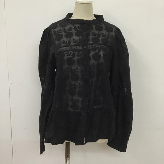 ザラ ZARA シャツ、ブラウス 長袖 5598 230 800 エンブロイダリー バンドカラー S 刺繍 黒 / ブラック /  レディース USED 古着 中古 10091420