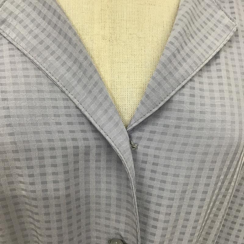 オリーブデオリーブ OLIVE des OLIVE ワンピース ロングスカート 1671300803 オープンカラー FREE チェック 灰 / グレー /  レディース USED 古着 中古 10091423