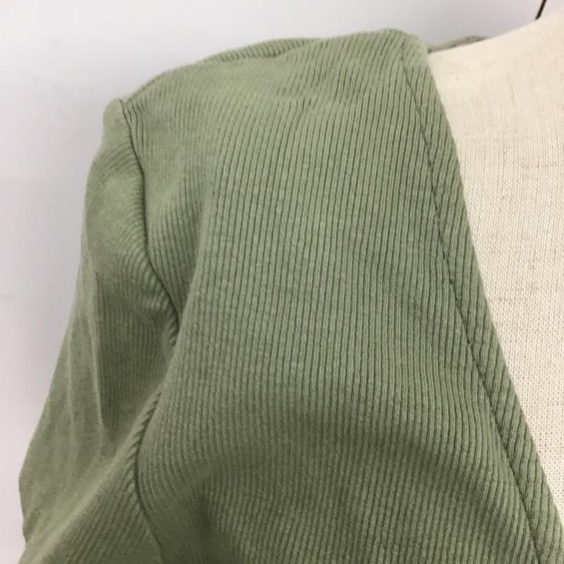 ザラ ZARA カットソー 半袖 3253 316 500 クロップド丈 ショート L 無地 薄緑 / ライトグリーン /  レディース USED 古着 中古 10091428
