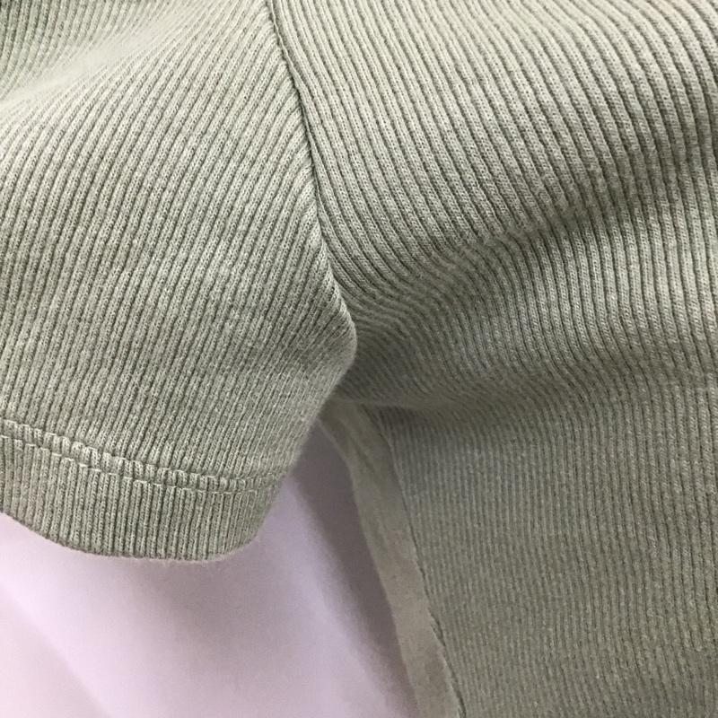 ザラ ZARA カットソー 半袖 3253 316 500 クロップド丈 ショート L 無地 薄緑 / ライトグリーン /  レディース USED 古着 中古 10091428
