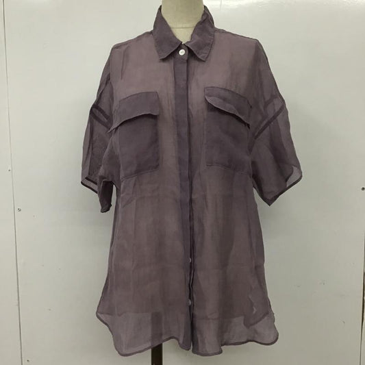 センスオブプレイスバイアーバンリサーチ SENSE OF PLACE by URBAN RESEARCH シャツ、ブラウス 半袖 AA05-23A101 シースルーアウトポケットシャツ FREE 無地 紫 / パープル /  レディース USED 古着 中古 10091442
