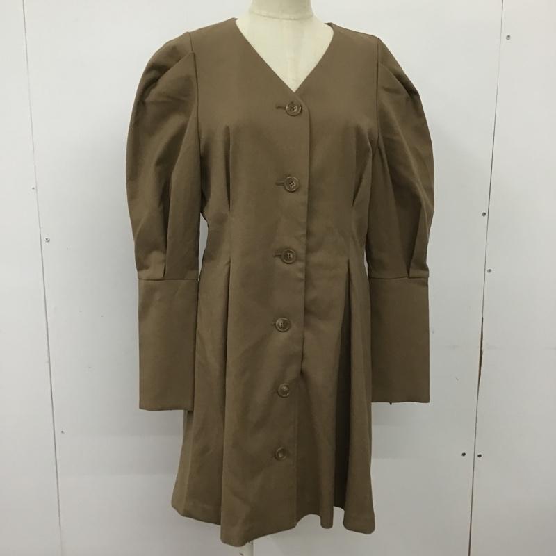スライ SLY ワンピース ミニスカート 030DAZ33-6020 LALA CHECK S／ワンピース 2 無地 茶 / ブラウン /  レディース USED 古着 中古 10091447