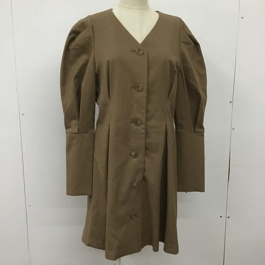 スライ SLY ワンピース ミニスカート 030DAZ33-6020 LALA CHECK S／ワンピース 2 無地 茶 / ブラウン /  レディース USED 古着 中古 10091447