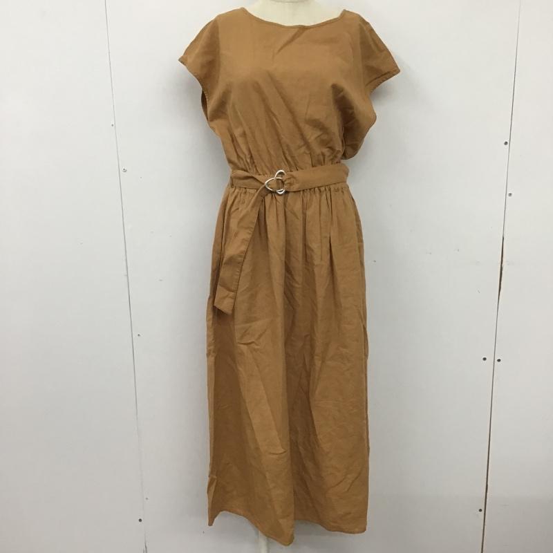 シンプリシテェ Simplicite ワンピース ロングスカート 19-040-700-6050-2-0 リネンレーヨンウエストマークワンピース ロングワンピース ノースリーブワンピース FREE 無地 橙 / オレンジ /  レディース USED 古着 中古 10091481