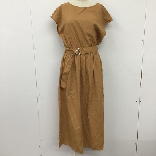 シンプリシテェ Simplicite ワンピース ロングスカート 19-040-700-6050-2-0 リネンレーヨンウエストマークワンピース ロングワンピース ノースリーブワンピース FREE 無地 橙 / オレンジ /  レディース USED 古着 中古 10091481