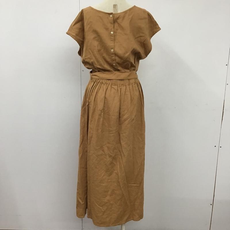 シンプリシテェ Simplicite ワンピース ロングスカート 19-040-700-6050-2-0 リネンレーヨンウエストマークワンピース ロングワンピース ノースリーブワンピース FREE 無地 橙 / オレンジ /  レディース USED 古着 中古 10091481