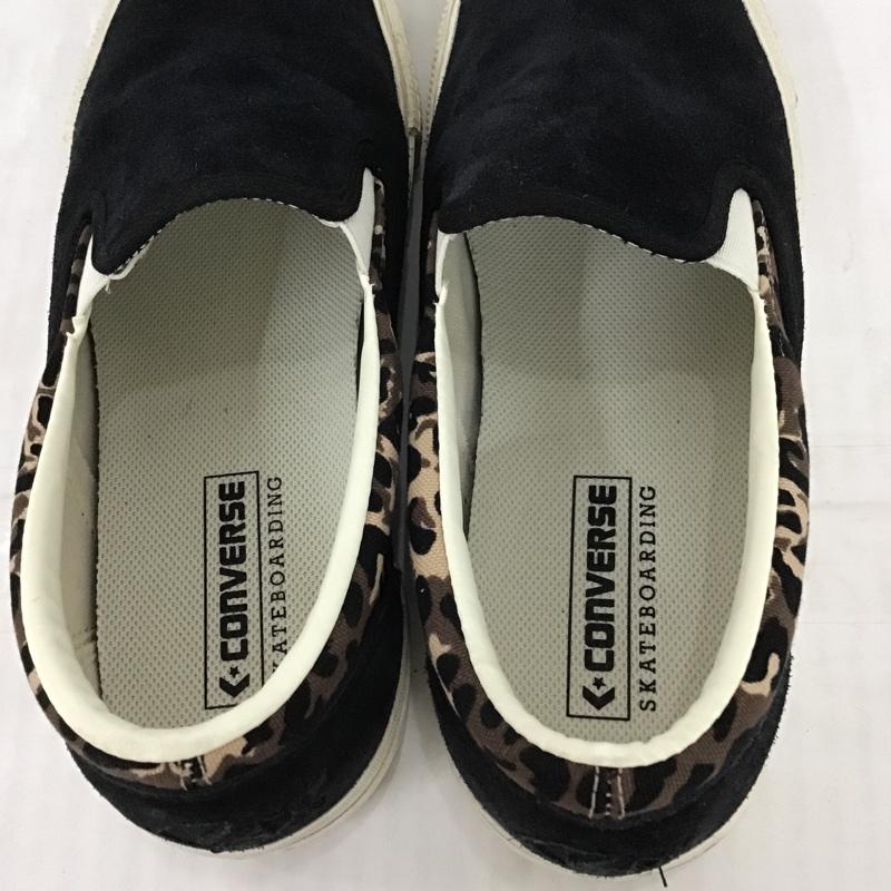 コンバース CONVERSE スリッポン スリッポン 1SC750 スニーカー 27cm 27.0cm ヒョウ柄・レオパード柄 黒 / ブラック / X 白 / ホワイト / X 茶 / ブラウン /  メンズ USED 古着 中古 10091519