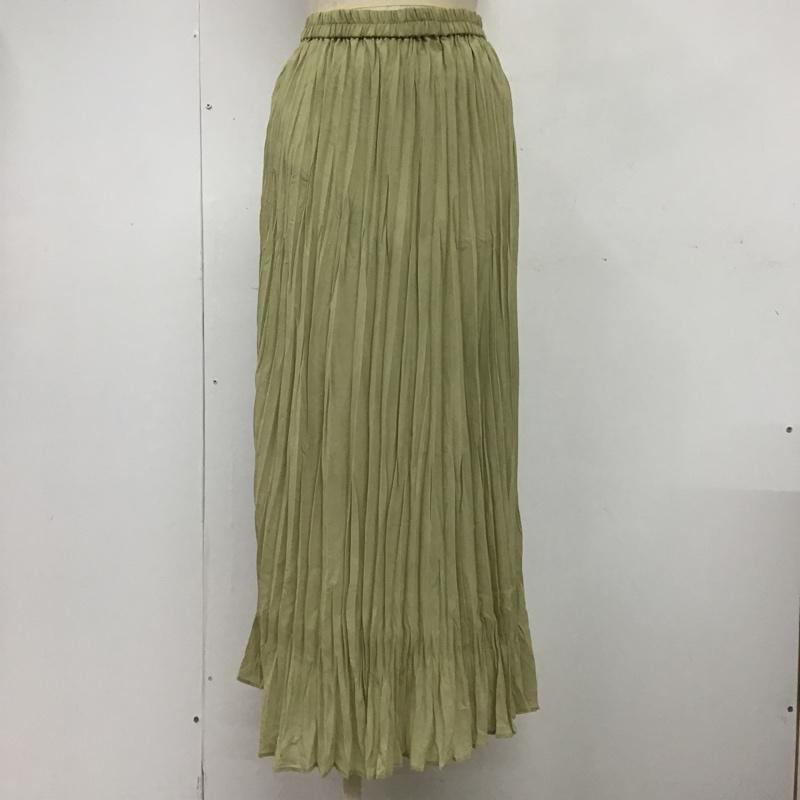 ローリーズファーム LOWRYS FARM スカート ロングスカート LF521014TK プリーツ FREE 無地 薄緑 / ライトグリーン /  レディース USED 古着 中古 10091563