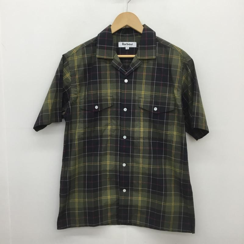 バーブァー Barbour シャツ、ブラウス 半袖 オープンカラー　開襟 38 チェック 緑 / グリーン /  メンズ USED 古着 中古 10091587