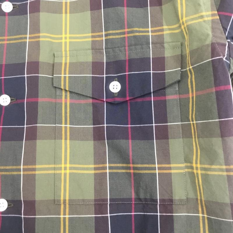 バーブァー Barbour シャツ、ブラウス 半袖 オープンカラー　開襟 38 チェック 緑 / グリーン /  メンズ USED 古着 中古 10091587