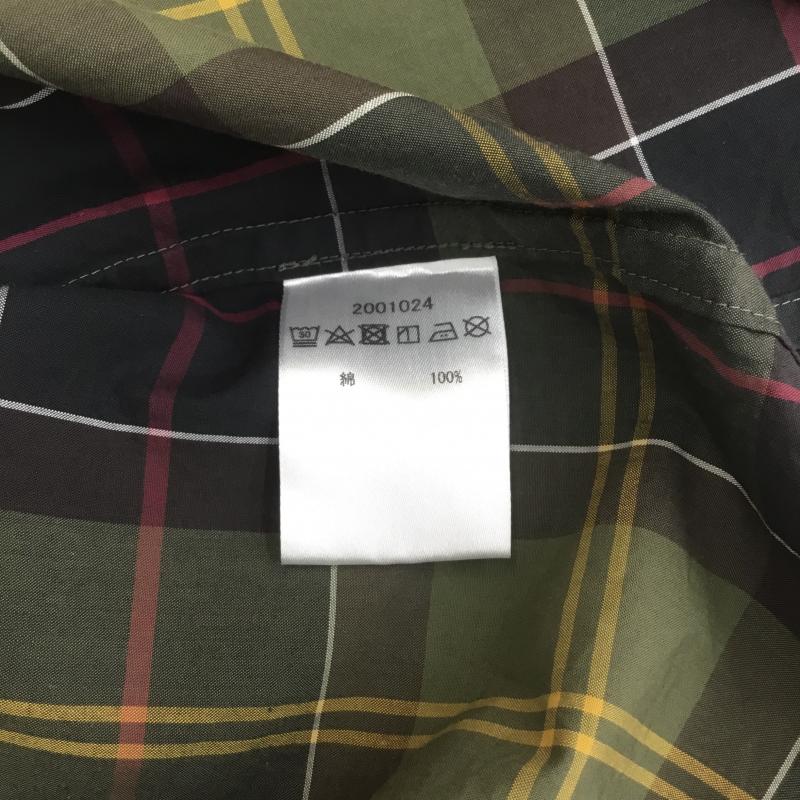 バーブァー Barbour シャツ、ブラウス 半袖 オープンカラー　開襟 38 チェック 緑 / グリーン /  メンズ USED 古着 中古 10091587