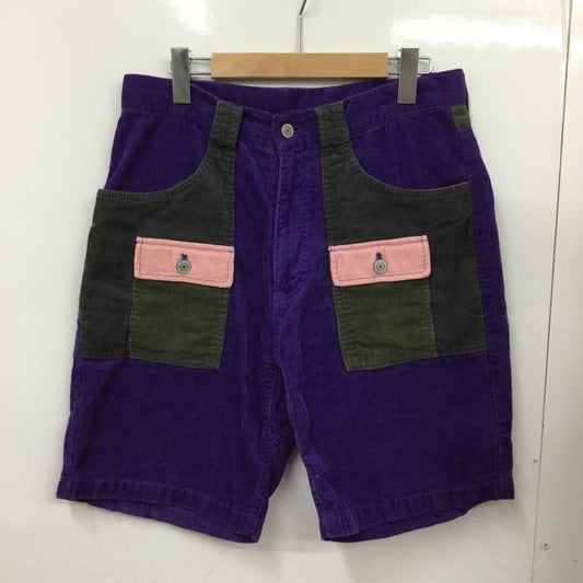 ワイルドシングス WILD THINGS パンツ ショートパンツ コーデュロイショートパンツ バイカラーショートパンツ M 無地 黒 / ブラック / X 紫 / パープル / X 桃 / ピンク / X カーキ / カーキ /  メンズ USED 古着 中古 10091626