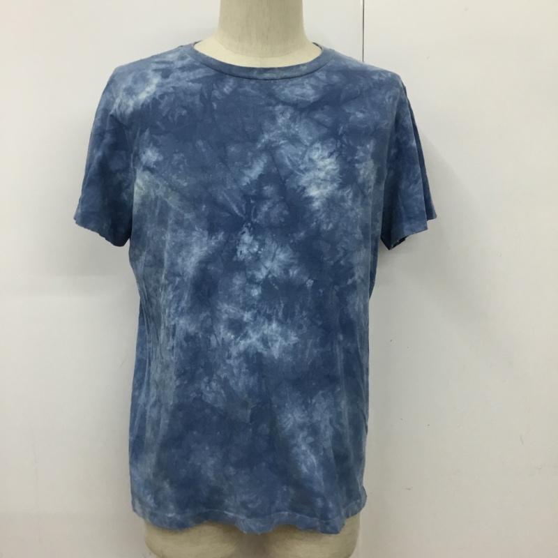 レミ レリーフ REMI RELIEF Tシャツ 半袖 タイダイ染め L  青 / ブルー / X 白 / ホワイト /  メンズ USED 古着 中古 10091660