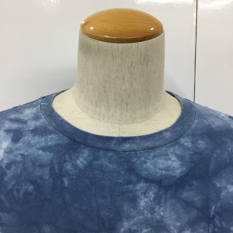 レミ レリーフ REMI RELIEF Tシャツ 半袖 タイダイ染め L  青 / ブルー / X 白 / ホワイト /  メンズ USED 古着 中古 10091660