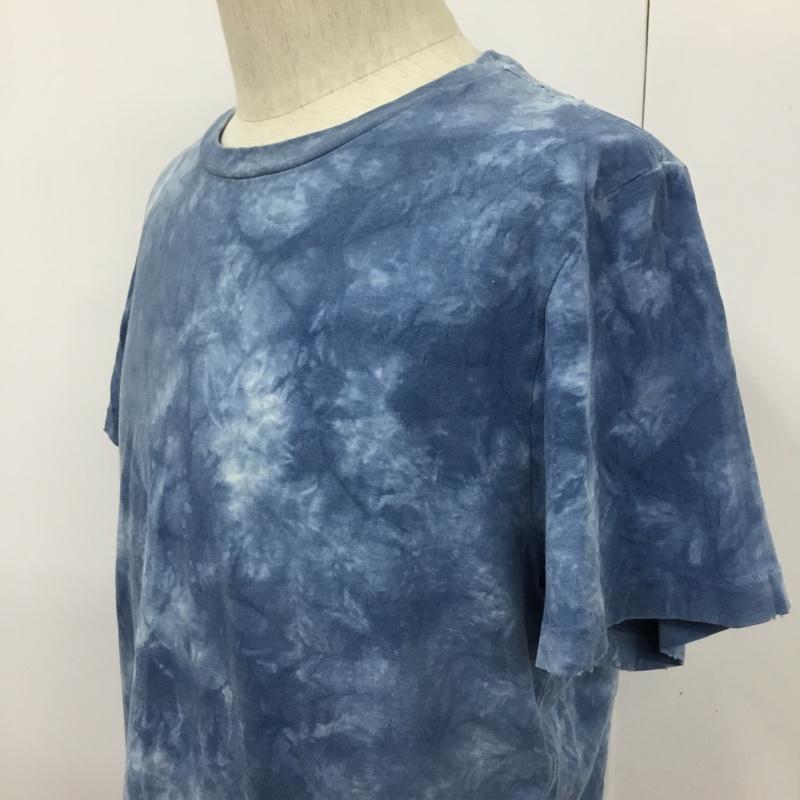 レミ レリーフ REMI RELIEF Tシャツ 半袖 タイダイ染め L  青 / ブルー / X 白 / ホワイト /  メンズ USED 古着 中古 10091660