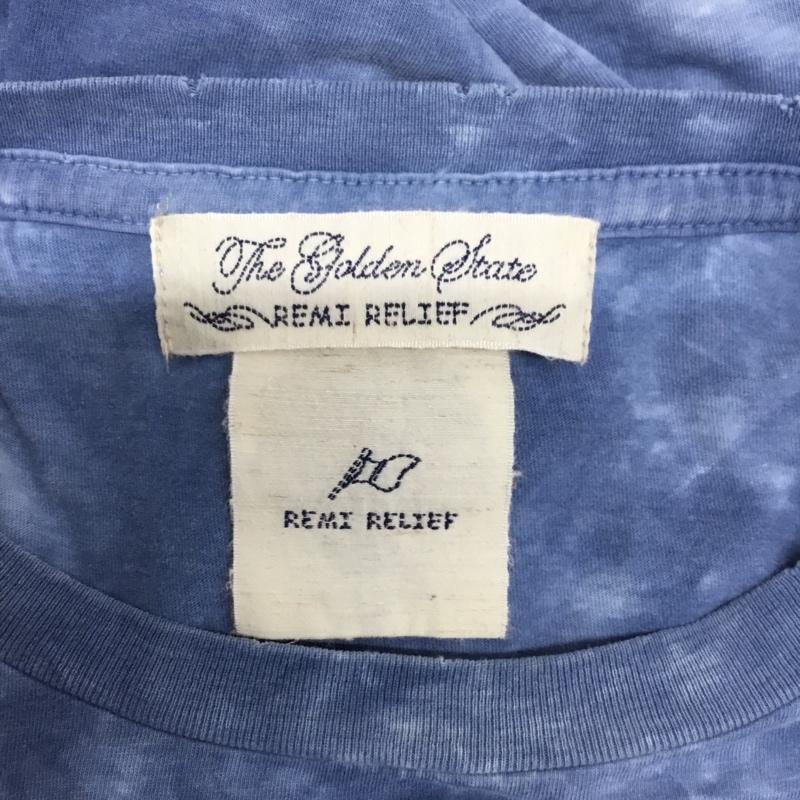 レミ レリーフ REMI RELIEF Tシャツ 半袖 タイダイ染め L  青 / ブルー / X 白 / ホワイト /  メンズ USED 古着 中古 10091660