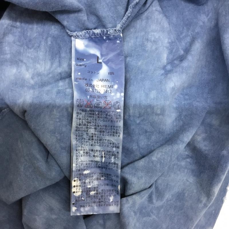 レミ レリーフ REMI RELIEF Tシャツ 半袖 タイダイ染め L  青 / ブルー / X 白 / ホワイト /  メンズ USED 古着 中古 10091660