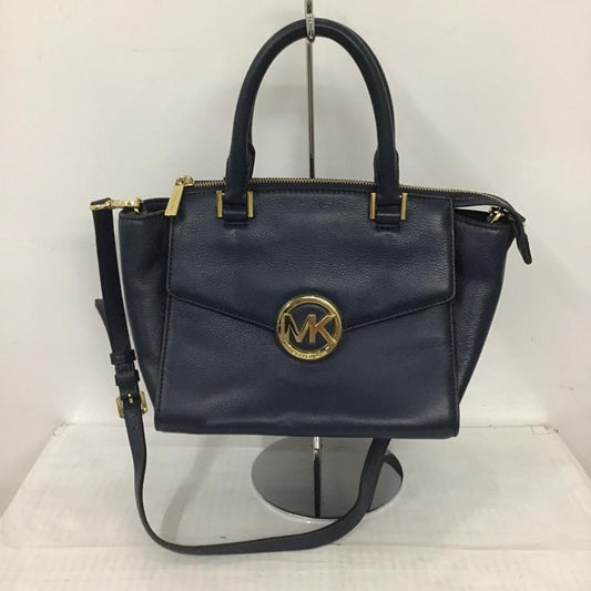 マイケルコース MICHAEL KORS ショルダーバッグ ショルダーバッグ 35H4GHUS2L ハンドバッグ 2WAY ロゴ、文字 紺 / ネイビー / X 金 / ゴールド /  レディース USED 古着 中古 10091676