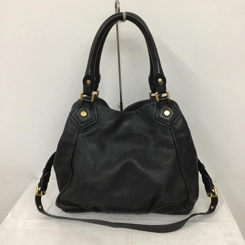 マークバイマークジェイコブス MARC by MARC JACOBS トートバッグ トートバッグ M3PE104 80001 2WAY レザー ショルダー ロゴ、文字 黒 / ブラック / X 金 / ゴールド /  レディース USED 古着 中古 10091678