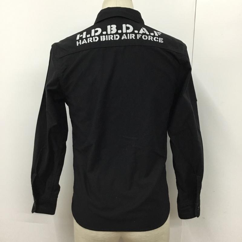 フラットヘッド The Flat Head シャツ、ブラウス 長袖 LOT-HMS-01W HARD BIRD ワークシャツ ミリタリー 36 ロゴ、文字 黒 / ブラック /  メンズ USED 古着 中古 10091684