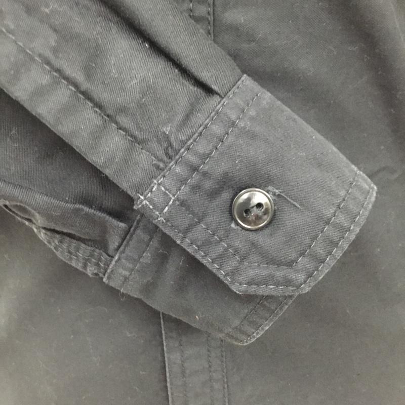 フラットヘッド The Flat Head シャツ、ブラウス 長袖 LOT-HMS-01W HARD BIRD ワークシャツ ミリタリー 36 ロゴ、文字 黒 / ブラック /  メンズ USED 古着 中古 10091684