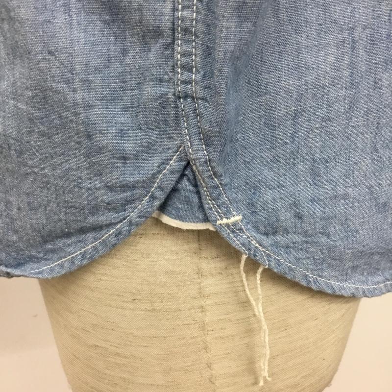 ギルティーパーティーズ GUILTYPARTIES シャツ、ブラウス 半袖 WACKOMARIA FUNK シャンブレー S ロゴ、文字 青 / ブルー /  メンズ USED 古着 中古 10091697