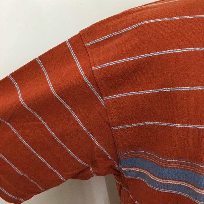 コロンビア Columbia Tシャツ 半袖 S4PM6384 XL ボーダー柄 茶 / ブラウン / X 水色 / ライトブルー / X 白 / ホワイト /  メンズ USED 古着 中古 10091710