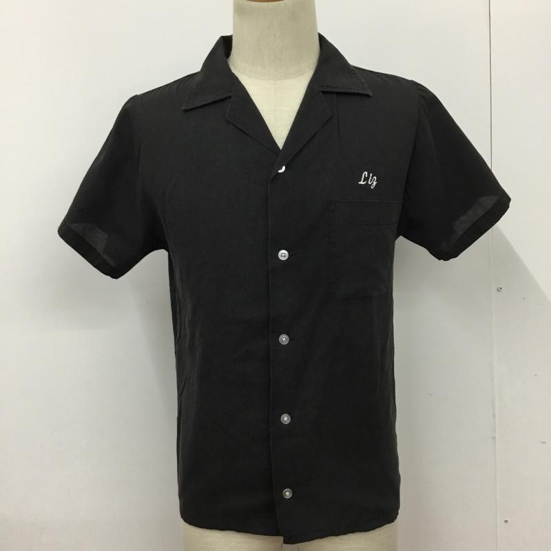 ヒルトン HILTON シャツ、ブラウス 半袖 ボーリングシャツ M ワンポイント 黒 / ブラック /  メンズ USED 古着 中古 10091715