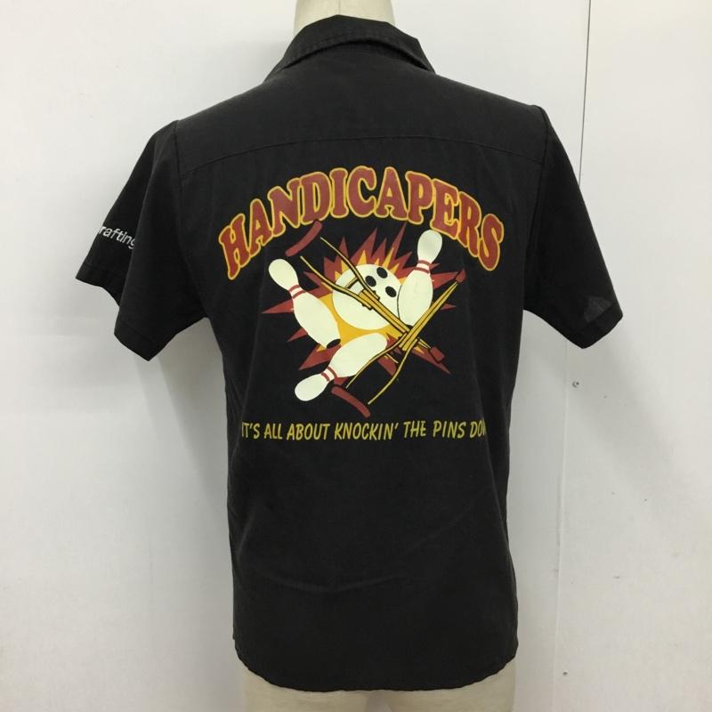 ヒルトン HILTON シャツ、ブラウス 半袖 ボーリングシャツ M ワンポイント 黒 / ブラック /  メンズ USED 古着 中古 10091715