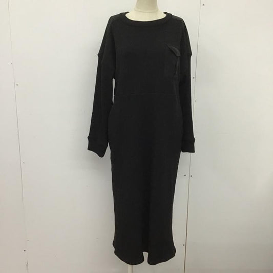 セレクトモカ select MOCA ワンピース ロングスカート 50887K-2 リブ ニット FREE 無地 黒 / ブラック /  レディース USED 古着 中古 10091748