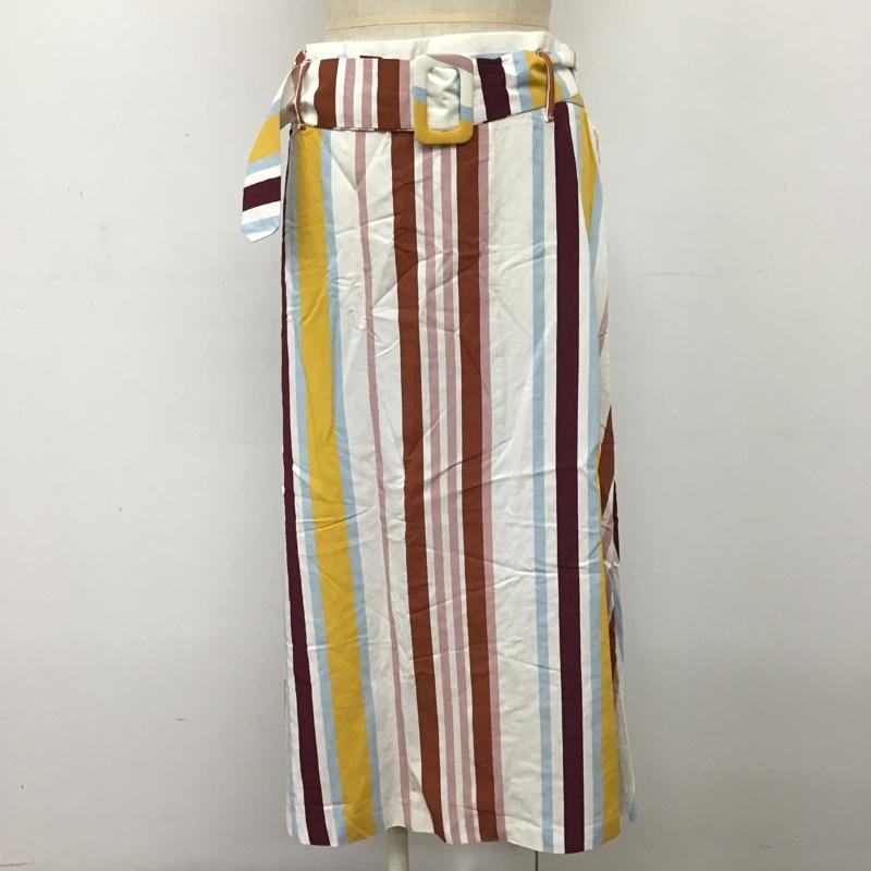 ザラティーアールエフ ZARA TRF スカート ロングスカート ストライプロングスカート フレアスカート M ストライプ マルチカラー / マルチカラー /  レディース USED 古着 中古 10091758