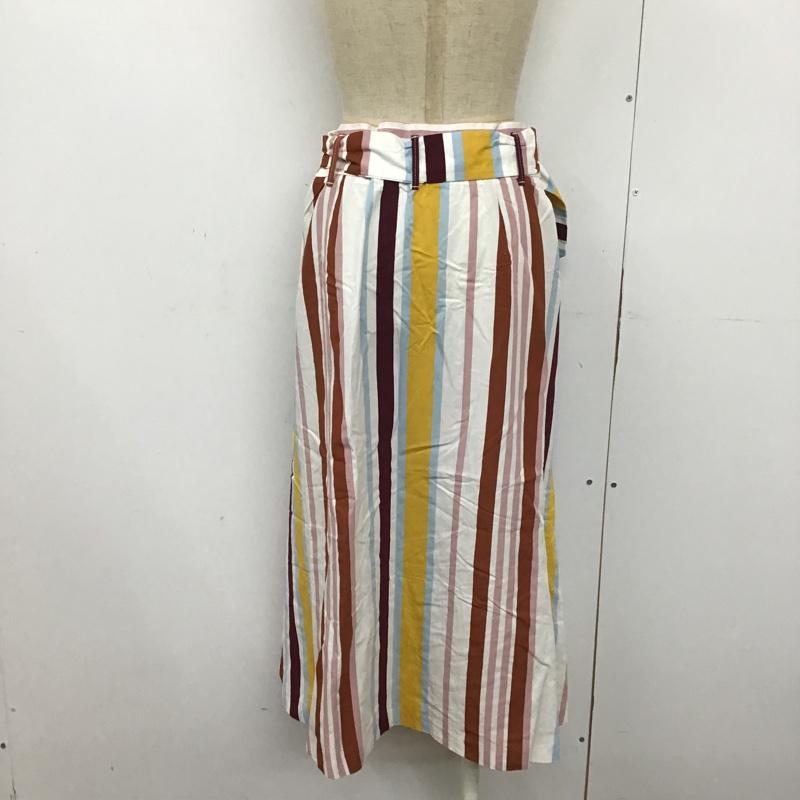 ザラティーアールエフ ZARA TRF スカート ロングスカート ストライプロングスカート フレアスカート M ストライプ マルチカラー / マルチカラー /  レディース USED 古着 中古 10091758
