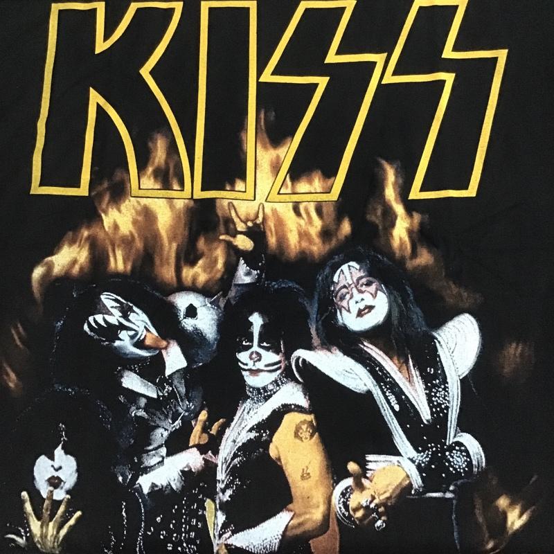 古着 USED Tシャツ 半袖 movie music バンドT KISS プリントT XL プリント X ロゴ、文字 黒 / ブラック /  メンズ USED 古着 中古 10091820