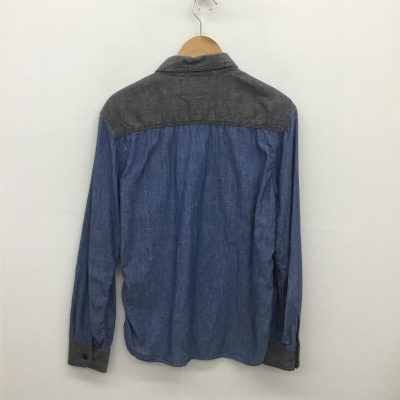 フラットヘッド The Flat Head シャツ、ブラウス 長袖 バイカラー　シャンブレー　デニム 40 灰 / グレー / X インディゴ / インディゴ /  メンズ USED 古着 中古 10091840
