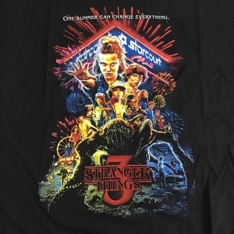 古着 USED Tシャツ 半袖 movie music プリントT STRANGER THINGS XL プリント 黒 / ブラック /  メンズ USED 古着 中古 10091857