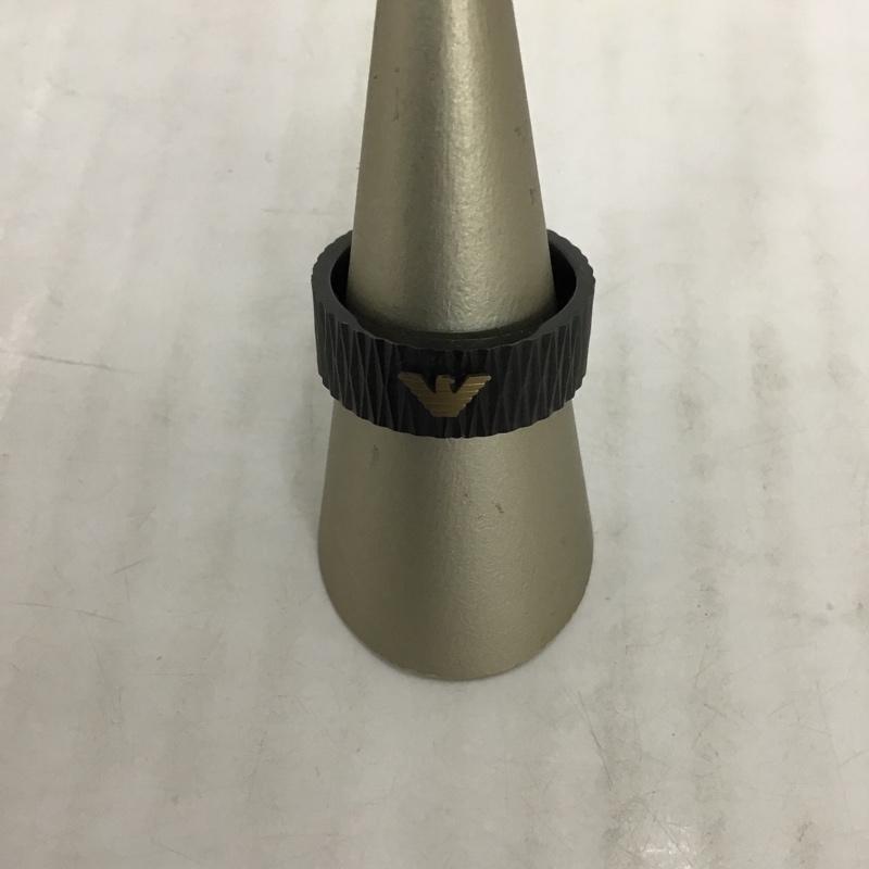エンポリオアルマーニ EMPORIO ARMANI アクセサリー 指輪 22号 EGS2874 箱有 ワンポイント 黒 / ブラック / X 金 / ゴールド /  メンズ USED 古着 中古 10091891
