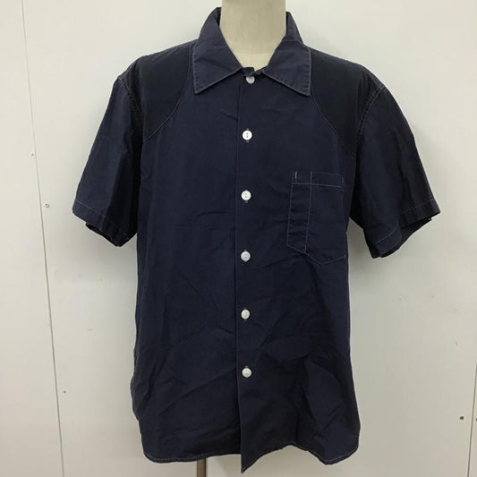 ポストオーバーオールズ POST OVERALLS シャツ、ブラウス 半袖 無地 紺 / ネイビー /  メンズ USED 古着 中古 10091925