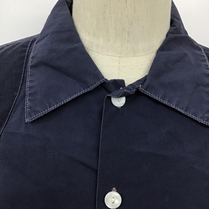 ポストオーバーオールズ POST OVERALLS シャツ、ブラウス 半袖 無地 紺 / ネイビー /  メンズ USED 古着 中古 10091925