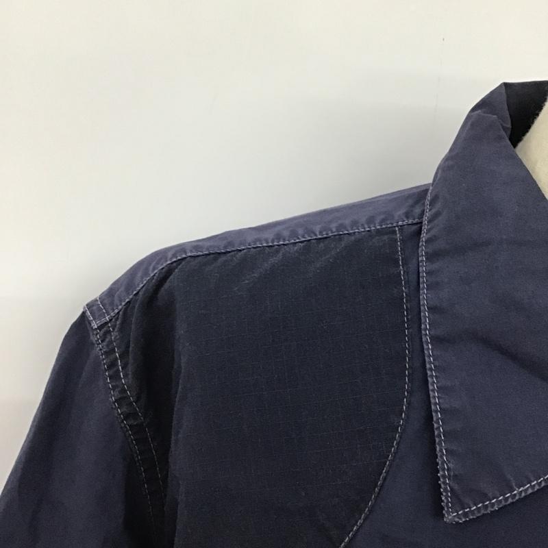 ポストオーバーオールズ POST OVERALLS シャツ、ブラウス 半袖 無地 紺 / ネイビー /  メンズ USED 古着 中古 10091925
