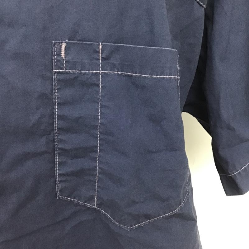 ポストオーバーオールズ POST OVERALLS シャツ、ブラウス 半袖 無地 紺 / ネイビー /  メンズ USED 古着 中古 10091925
