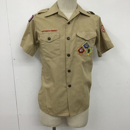 古着 USED シャツ、ブラウス 半袖 ミリタリーシャツ ワッペン  ベージュ / ベージュ /  メンズ USED 古着 中古 10091930