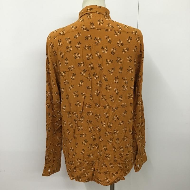ザラ ZARA シャツ、ブラウス 長袖 5600 412 703 M 花柄 橙 / オレンジ /  メンズ USED 古着 中古 10091990