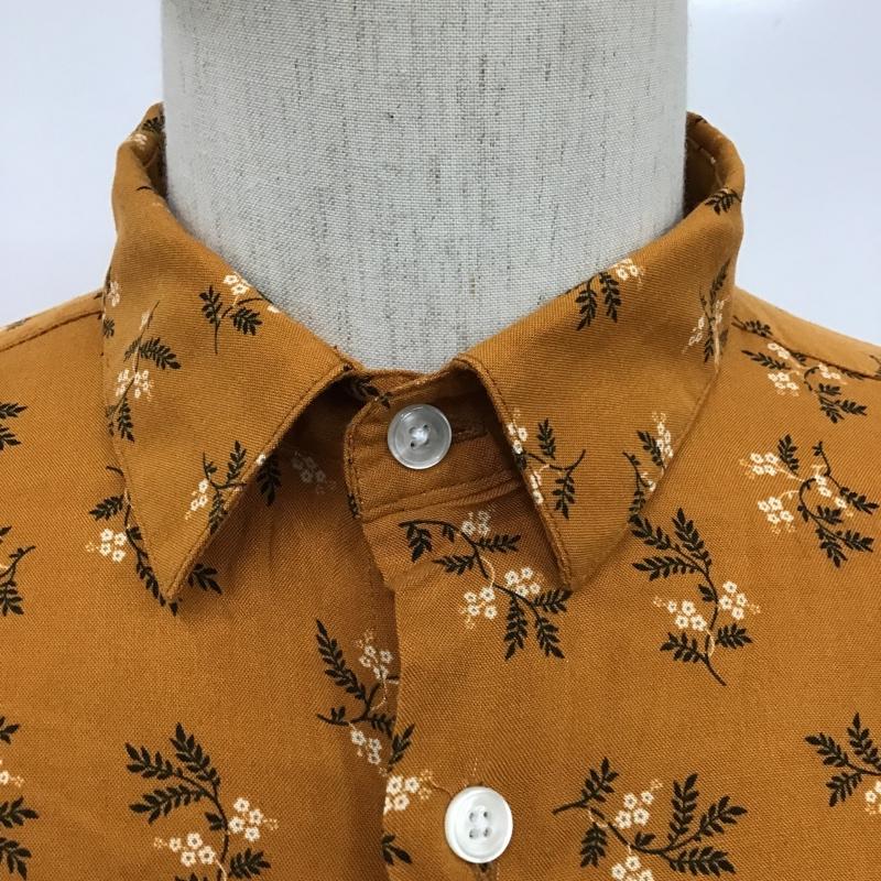 ザラ ZARA シャツ、ブラウス 長袖 5600 412 703 M 花柄 橙 / オレンジ /  メンズ USED 古着 中古 10091990