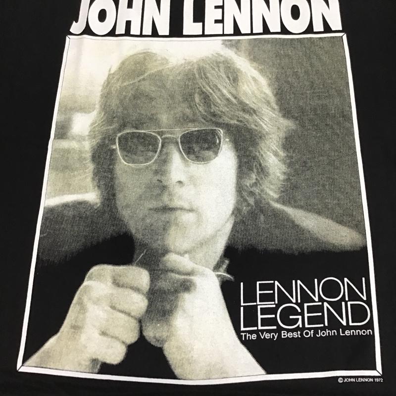 古着 USED Tシャツ 半袖 movie music プリントT バンドT 映画T ジョン・レノン ビートルズ XL プリント 黒 / ブラック /  メンズ USED 古着 中古 10092004
