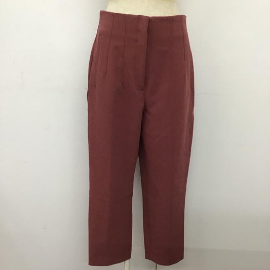 ザラ ZARA パンツ スラックス センタータックパンツ カジュアルパンツ ワイドパンツ M 無地 えんじ / ワインレッド /  レディース USED 古着 中古 10092023
