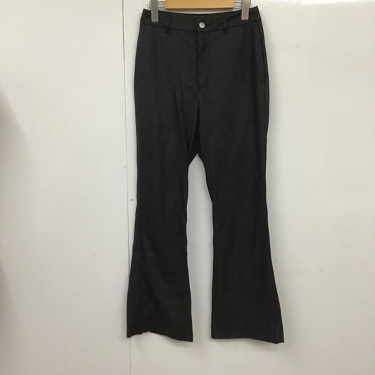 ジーナシス JEANASIS ボトムス ボトムス JS050641TS ビーガンレザーストレートパンツ カジュアルパンツ スリットパンツ M 無地 黒 / ブラック /  レディース USED 古着 中古 10092045