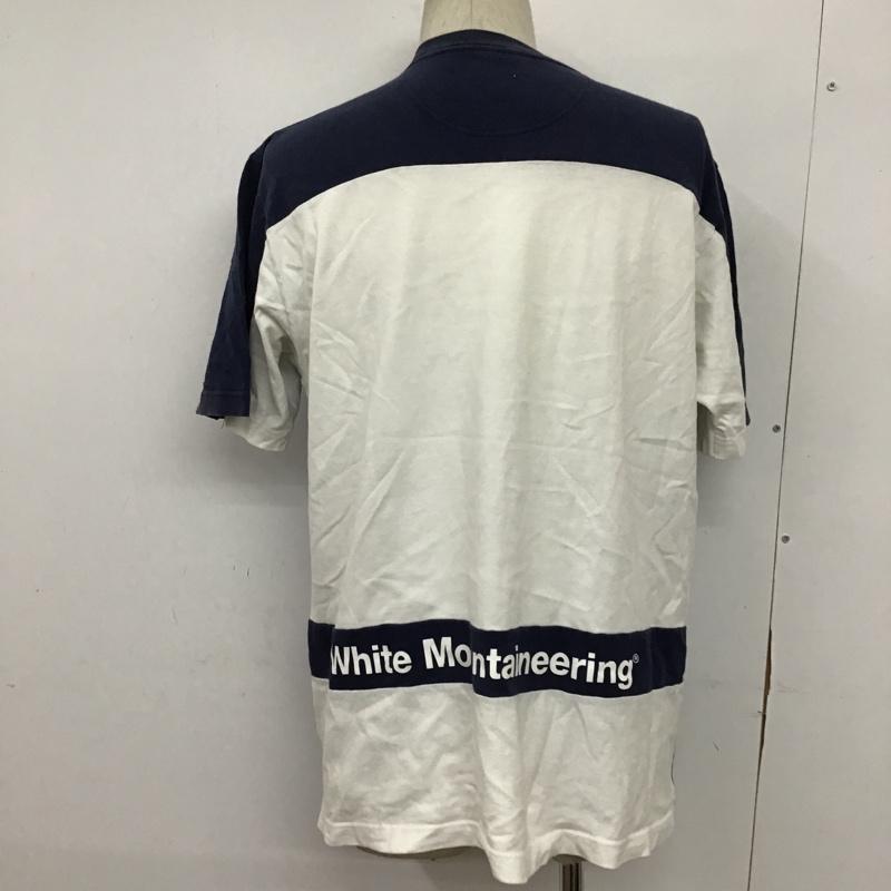 ホワイトマウンテニアリング WHITE MOUNTAINEERING Tシャツ 半袖 3 無地 白 / ホワイト / X 青 / ブルー /  メンズ USED 古着 中古 10092189