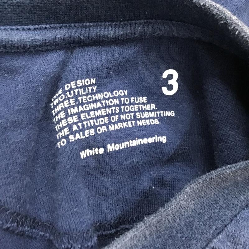 ホワイトマウンテニアリング WHITE MOUNTAINEERING Tシャツ 半袖 3 無地 白 / ホワイト / X 青 / ブルー /  メンズ USED 古着 中古 10092189